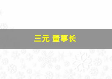 三元 董事长